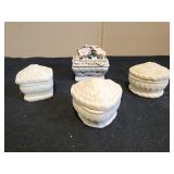Porcelain trinket boxes