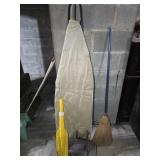 Vintage Iring Board, Broom, Dust Pans, Step S
