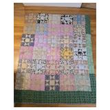 Vintage Handmade Heavy Quilt 79" x 61"