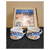 Set of 4 soup and crackers soup mugs