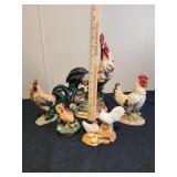 Rooster decor figures