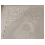 Vintage glass serving plates