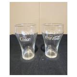 5" vtg Coke glasses