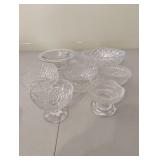 Footed and pedestal glass bowls