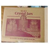 Vintage Set of 3 crystal jars