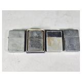 4 Various Zippo Style Lighter