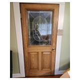 36x80 wooden door with glass