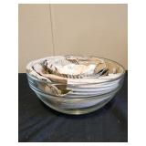 Arcoroc 7 pc clear glass nesting bowls set