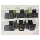 6 Ryobi 12V & 18V Batteries