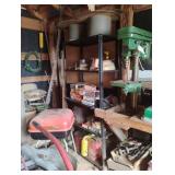 Metal shelf including contents 36 x 72 x 16