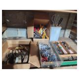 Vintage flatware, new knives, assorted utensils