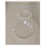 Fire-King pie plate and small bowl