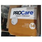 Procare protective adult underwear size XL. 4-14 Procare protective adult underwear size XL. 4-14