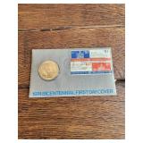 1974 Bicentennial Bronze Medal First Day Cover 1974 Bicentennial Bronze Medal First Day Cover