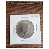 1974 Kennedy half dollar coin 1974 Kennedy half dollar coin