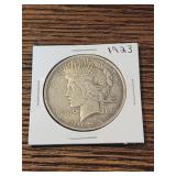 1923 Peace Silver Dollar, 90% silver 1923 Peace Silver Dollar, 90% silver
