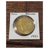1997 Pinnacle Mint limited-edition coin featuring 1997 Pinnacle Mint limited-edition coin featuring