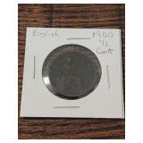 1900 British Half Penny coin 1900 British Half Penny coin