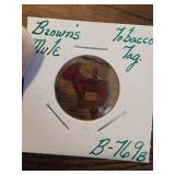Vintage Browns mule tobacco tag Vintage Browns mule tobacco tag