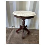 Small Marble Top End Table 18� Tall , 14� Small Marble Top End Table 18� Tall , 14�