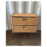 Wicker Storage Cabinet with Metal Frame 24� Wicker Storage Cabinet with Metal Frame 24�