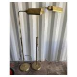 2 Bronze Colored Lamps Adjustable Heights 2 Bronze Colored Lamps Adjustable Heights