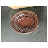 Classic oval plastic basket, brown 9.375 x 6.25 x Classic oval plastic basket, brown 9.375 x 6.25 x