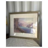 Framed Sea/Mountain Side Art - Home Decor - 40� Framed Sea/Mountain Side Art - Home Decor - 40�