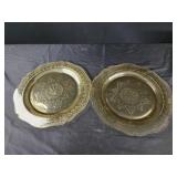 2 Vintage Federal Glass Amber Patrician/Spoke 2 Vintage Federal Glass Amber Patrician/Spoke