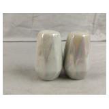 Set of rainbow irredescent salt and pepper shaker Set of rainbow irredescent salt and pepper shaker