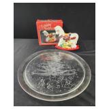 Ceramic rocking horse bank. 13" glass christmas Ceramic rocking horse bank. 13" glass christmas