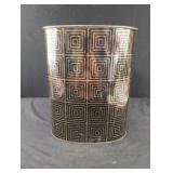 Gold and black wast basket Gold and black wast basket