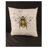Bee pillow. Reversible pillow. 15 x 15 Bee pillow. Reversible pillow. 15 x 15