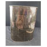 Gold and black waste basket Gold and black waste basket