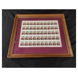 Christopher-Christmas 1973 stamps framed 14 x Christopher-Christmas 1973 stamps framed 14 x