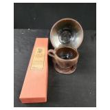 Bizen ware coffee cup and saucer, japanese Bizen ware coffee cup and saucer, japanese