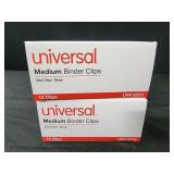 4 boxes 12 ct each universal Medium binder clips 4 boxes 12 ct each universal Medium binder clips