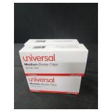 4 boxes 12 ct each universal Medium binder clips 4 boxes 12 ct each universal Medium binder clips