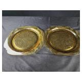 2 Federal Glass Yellow Depression Glass Plates 2 Federal Glass Yellow Depression Glass Plates