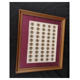 Christopher-Christmas 1972 stamps framed 14 x Christopher-Christmas 1972 stamps framed 14 x