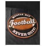 Hustle-Hit Never Quit! Football wood sign 14" Hustle-Hit Never Quit! Football wood sign 14"