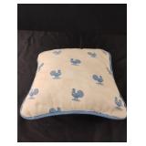 Rooster blue and white throw pillow 11 x 11 Rooster blue and white throw pillow 11 x 11