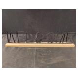 Welcome metal and wood sign Welcome metal and wood sign