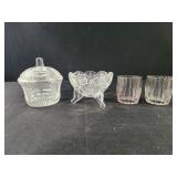 Vintage toothpick holders, and glass trinket Vintage toothpick holders, and glass trinket