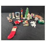 Assorted christmas decor figurines ornaments Assorted christmas decor figurines ornaments
