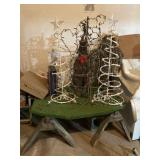 Lot of Christmas Yard Decor, Small Saw Horses