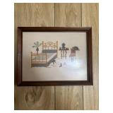 11x14 Framed Cross Stitch