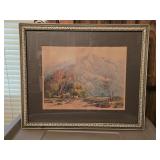 Vintage Framed Landscape Print 18ï¿½"x 16"