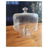 Cake plate pedestal with lid