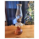 Vintage Clear Glass Hurricane lamp 16.5" tall,